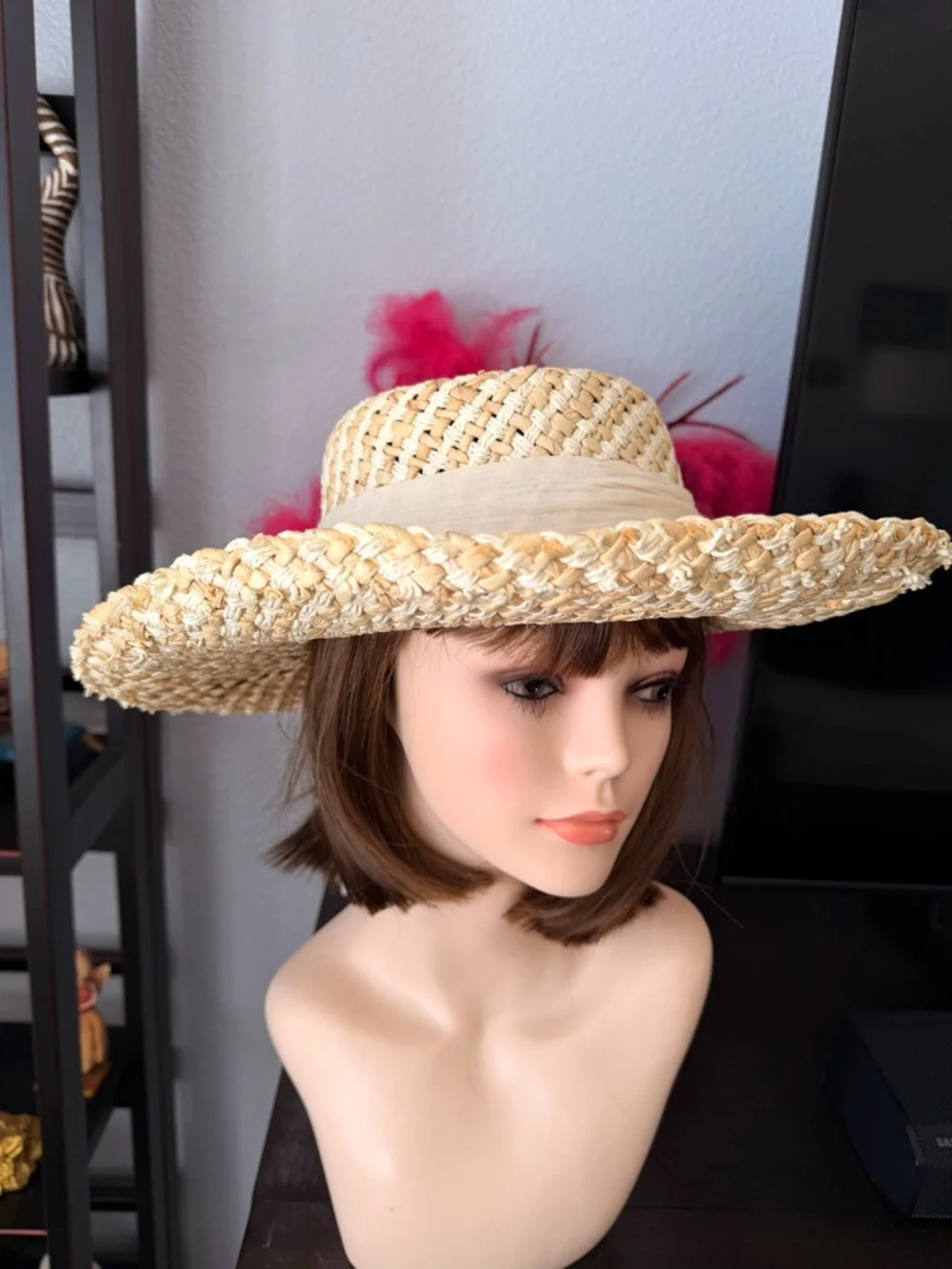 Straw Wide-Brim Sun Hat - Natural